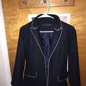 Navy blazer white trim Nordstrom’s